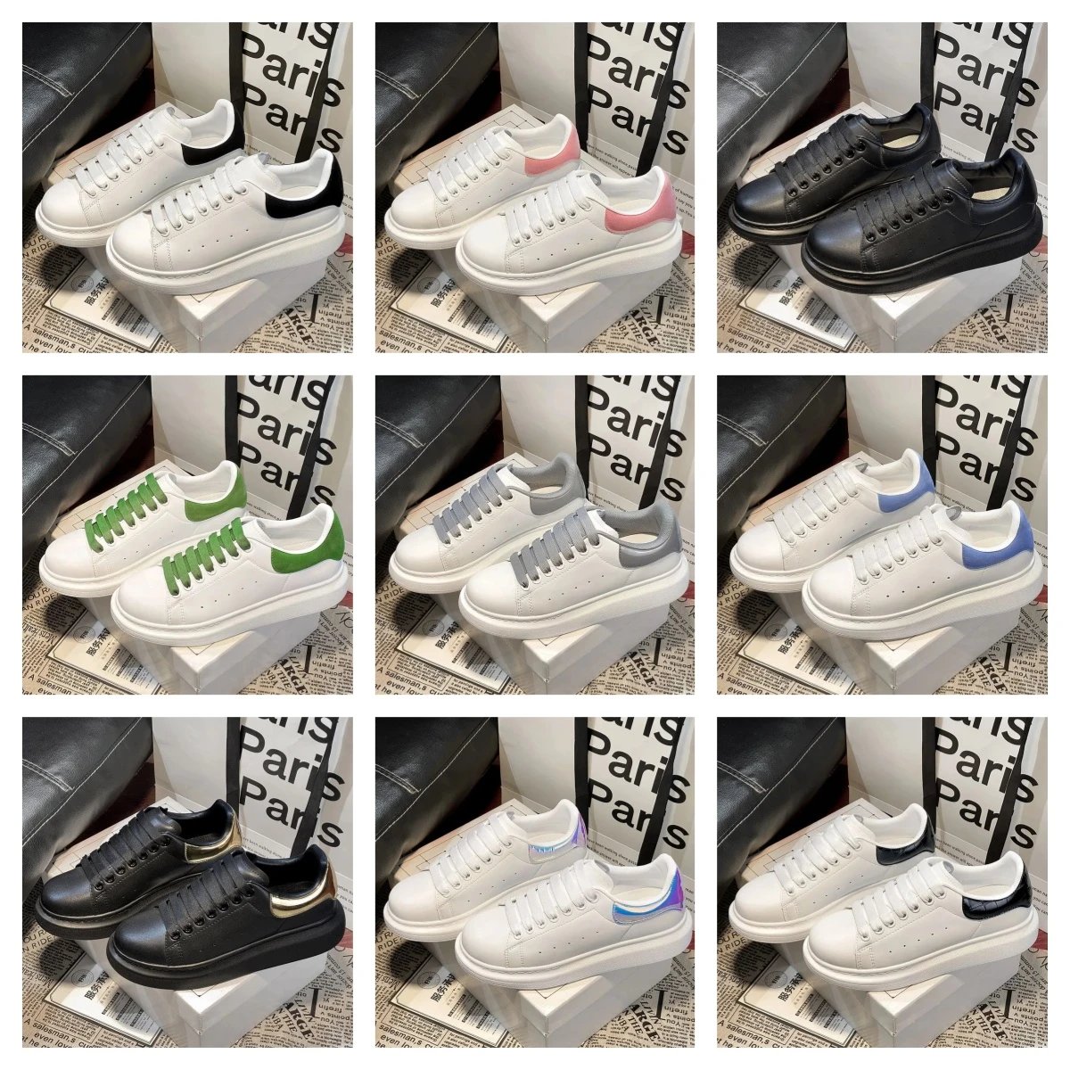 Unisex White Leather Sneakers