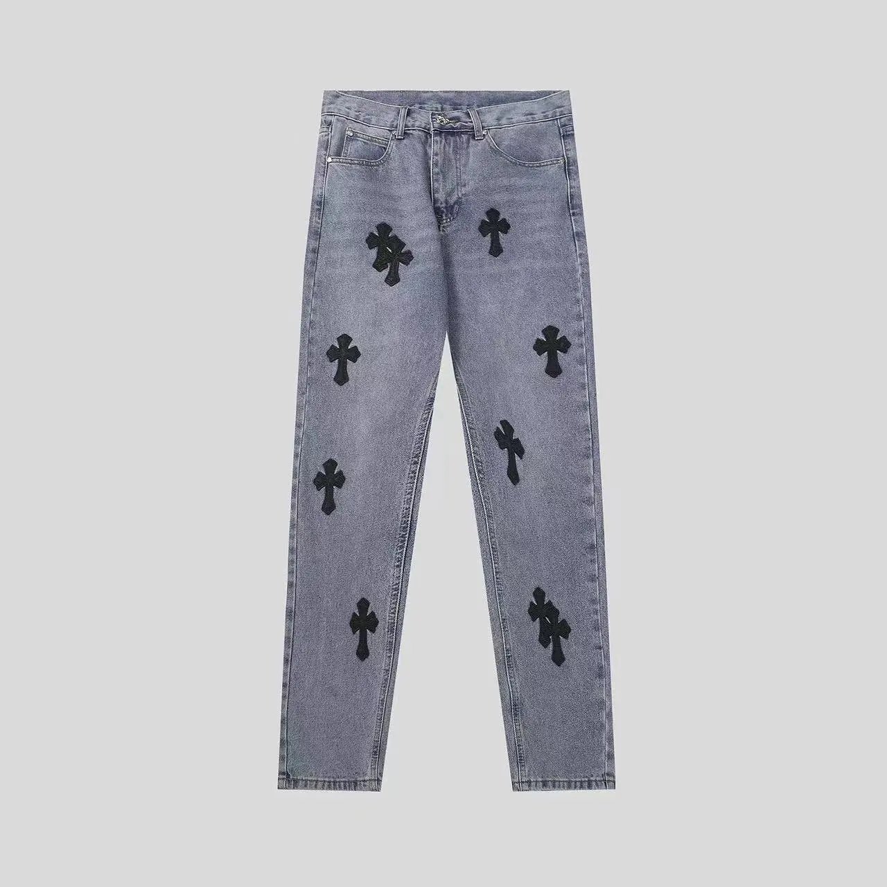 American Cross Print Baggy Jeans