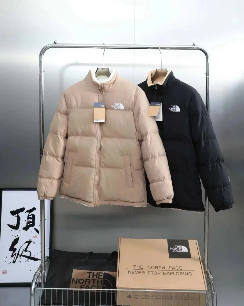 The North Face-Style Sherpa Collar Puffer - Image 1