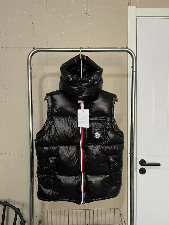 Moncler-Style Glossy Down Vest - Image 1
