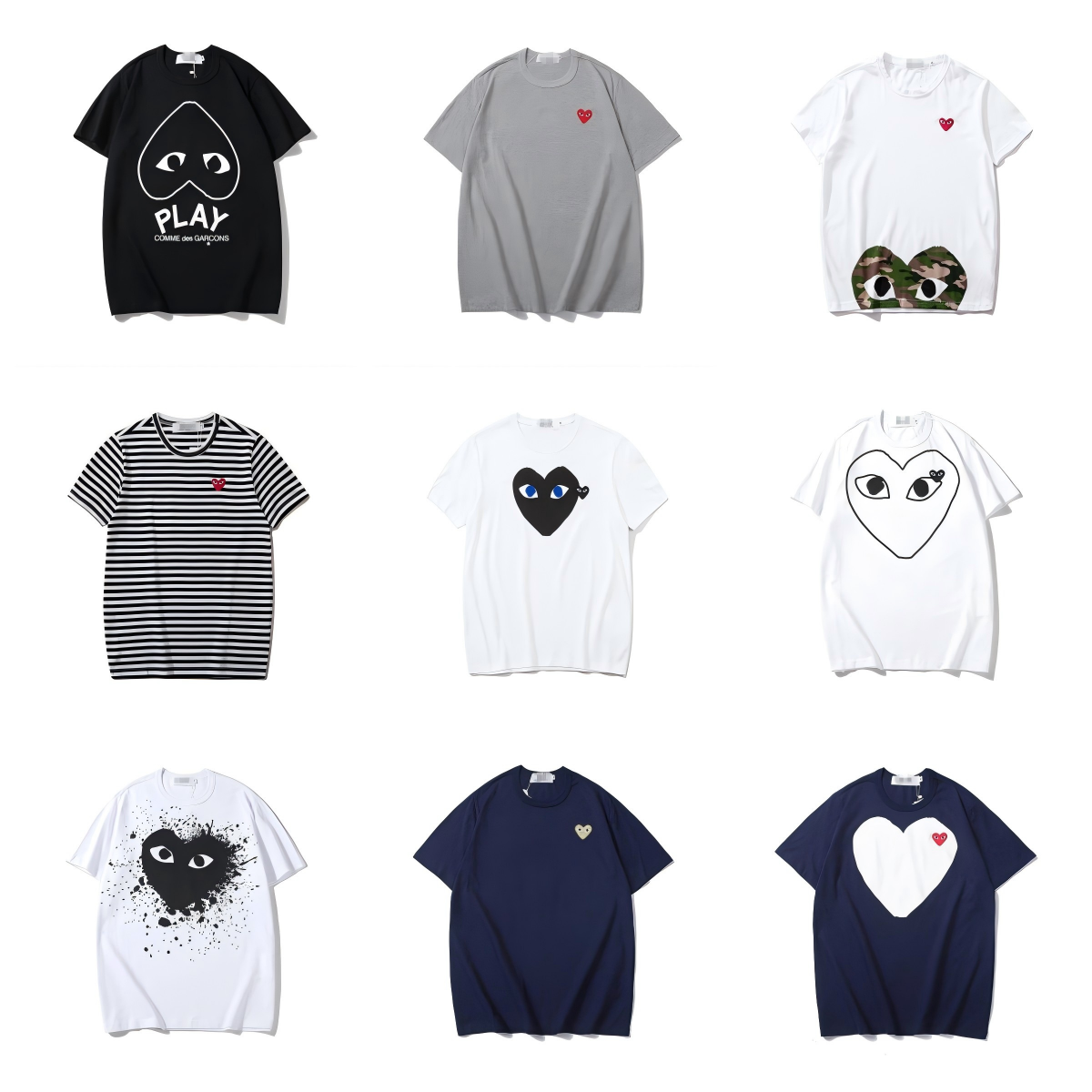 Heart Embroidered Cotton Tee