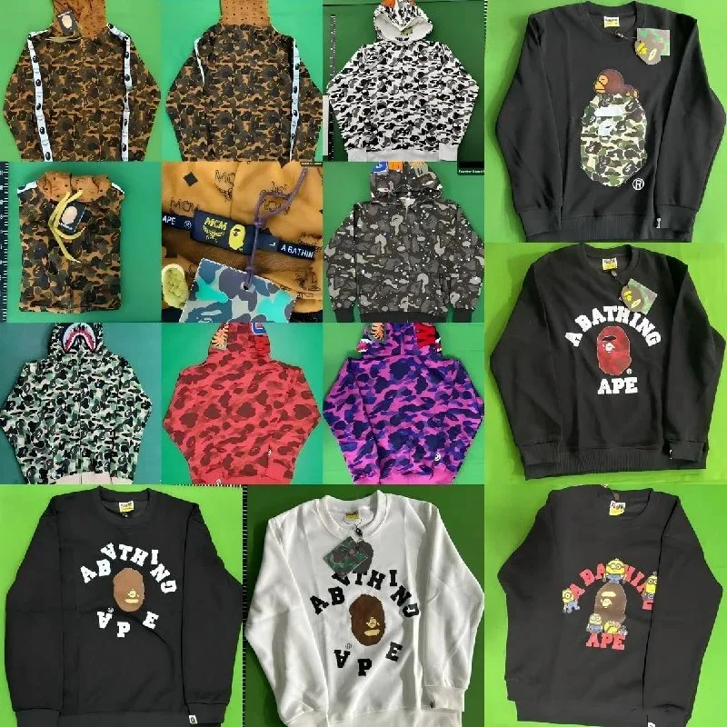 Bape-Style Camo Hoodie & Sweatshirt Collection - Image 1
